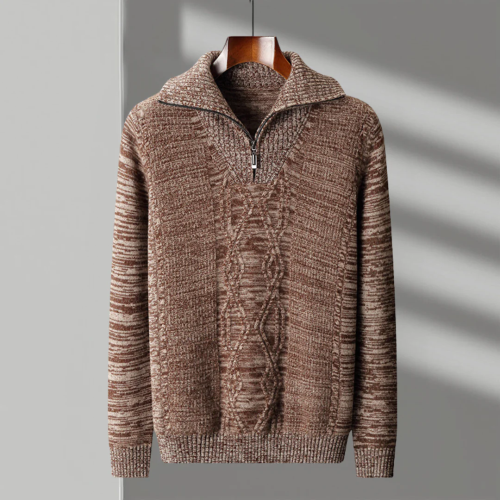 Taranto Merino Wool Zip-Up Sweater