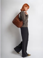 Simple Vegan Hobo Shoulder Bag - Empty Design