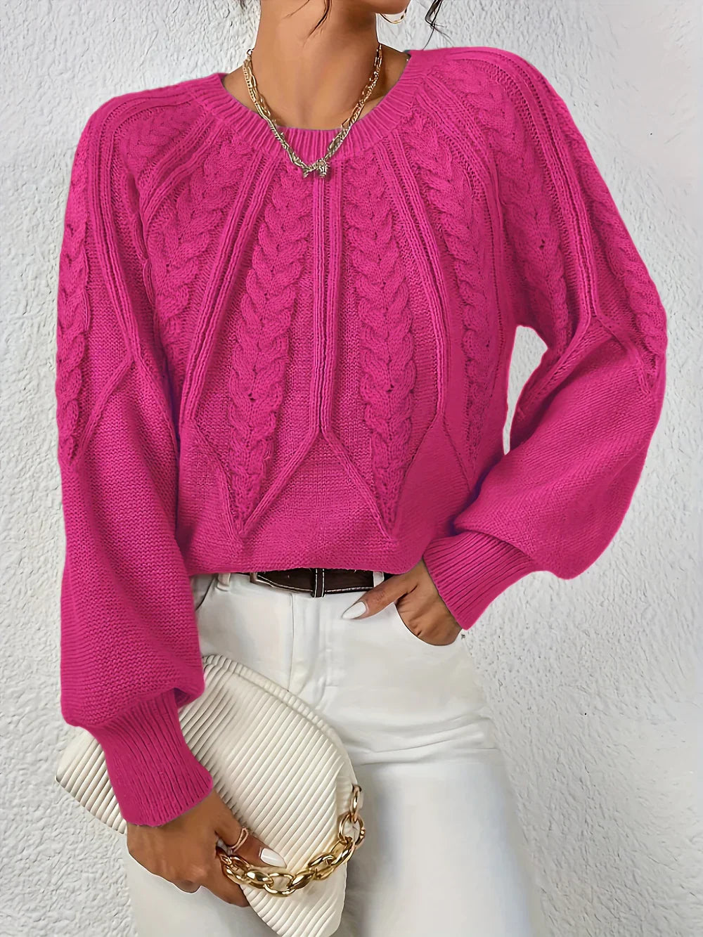 Autumn Cable Knit Sweater for Women