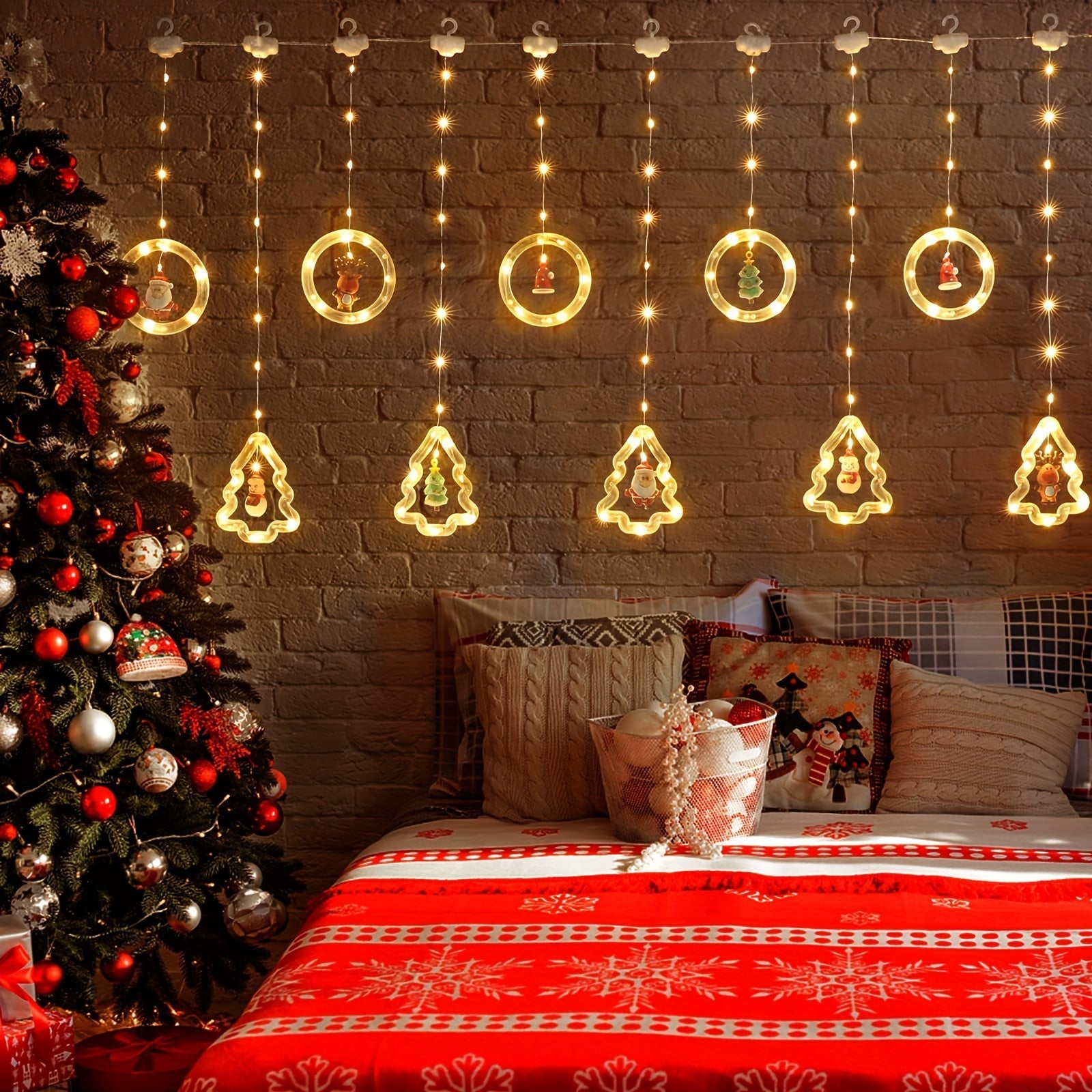 Illuminated Christmas Wish Ring with 10 Mini Figures