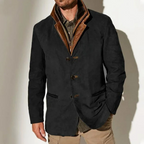 FLORIS | Classic Men's Coat with Button Closure - Vintage Design