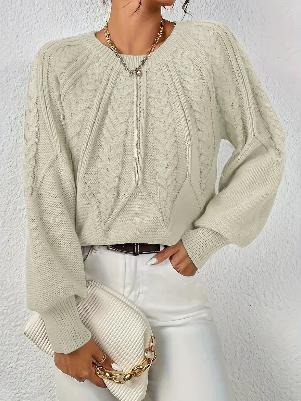Autumn Cable Knit Sweater for Women