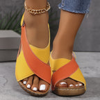 Suze - Cozy Velcro Wedge Sandals