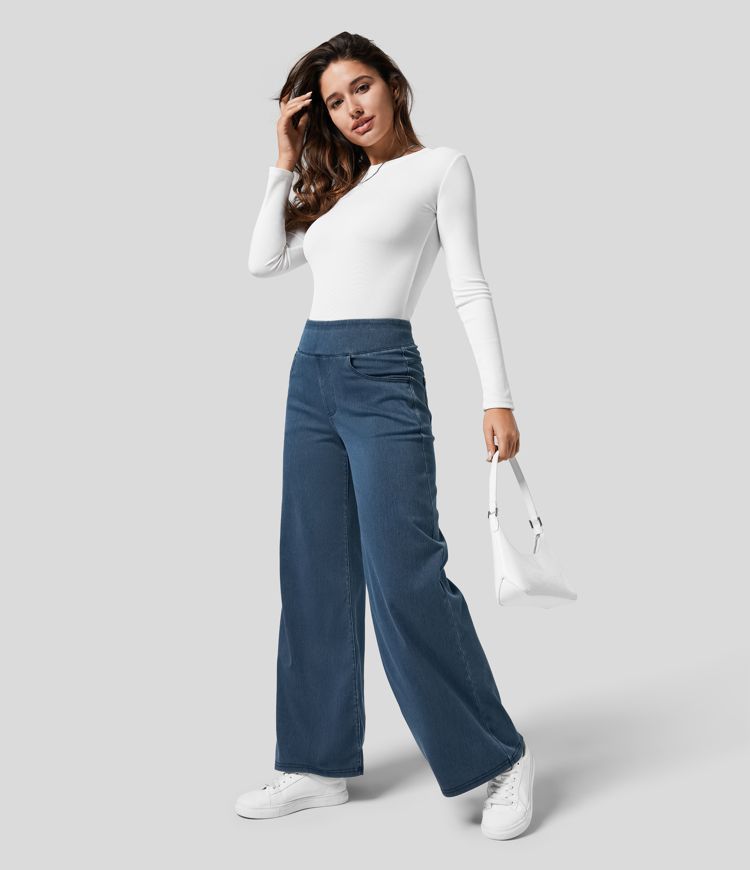 WW | Women's High-Waisted Elastic Trousers