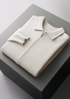 Premium Extra-Fine Merino Wool Zip Polo Cardigan
