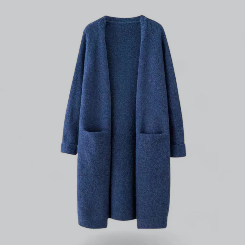 Ladies Long Knitted Warm Cardigan | Winter