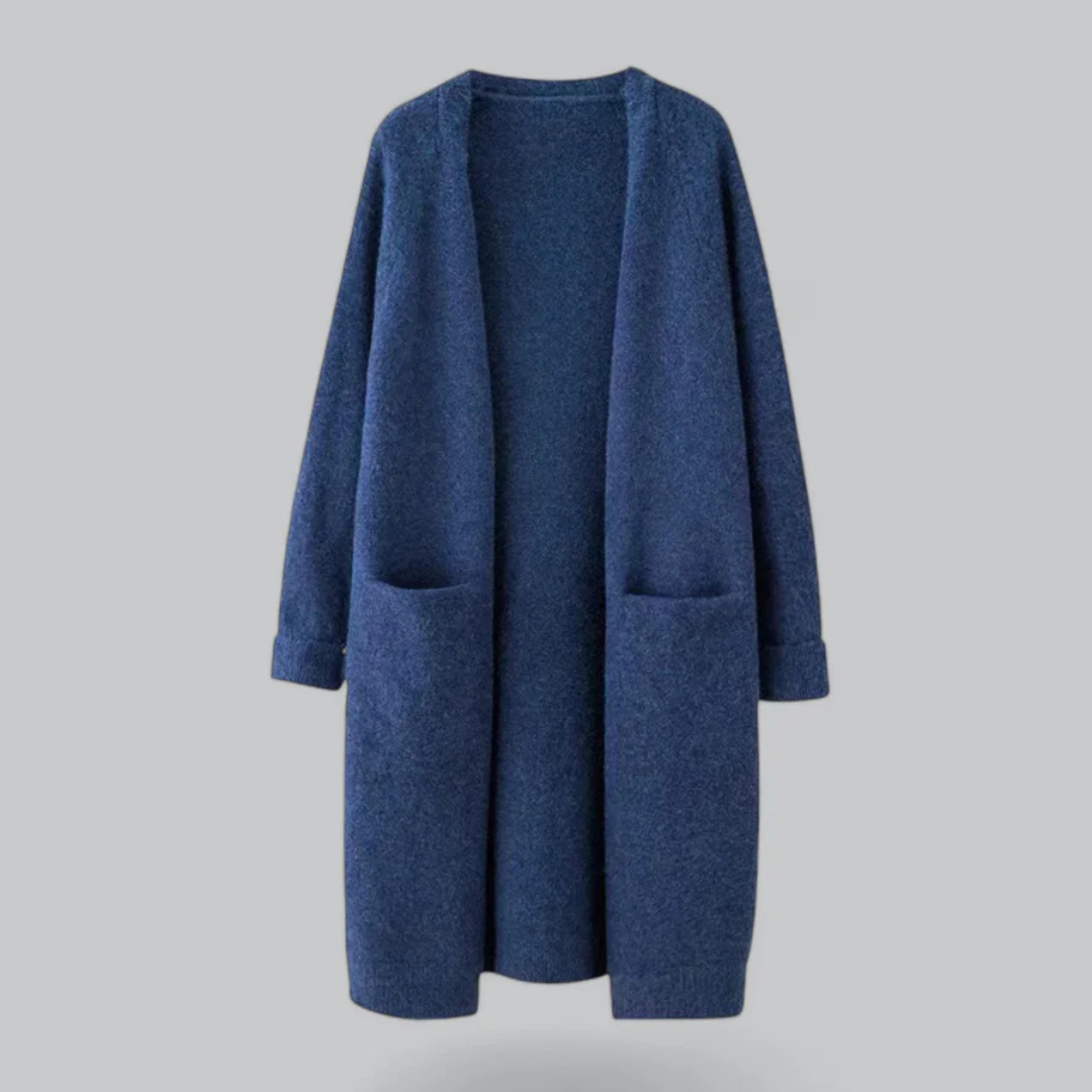 Ladies Long Knitted Warm Cardigan | Winter