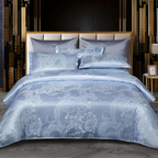 Delicate Satin Duvet Cover with Floral Design