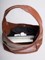 Simple Vegan Hobo Shoulder Bag - Empty Design