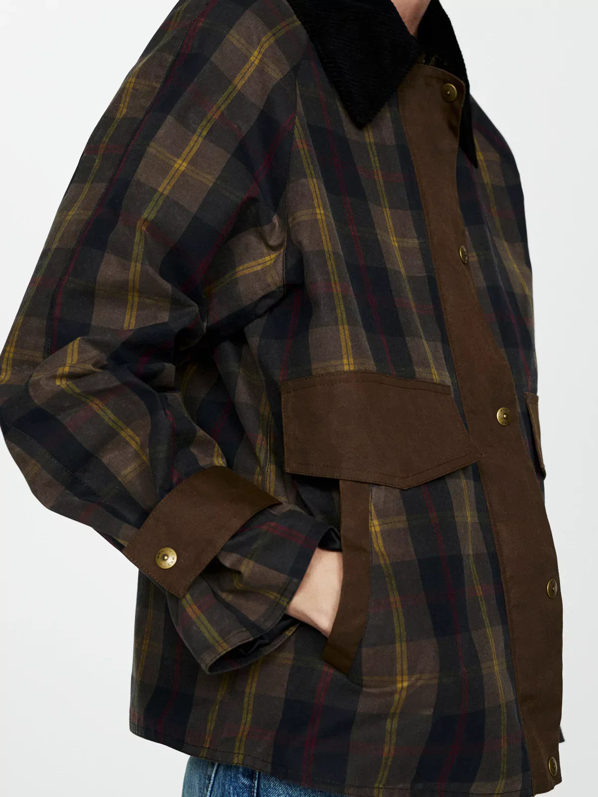 Plaid Straight Fit Women's Bomber Jacket