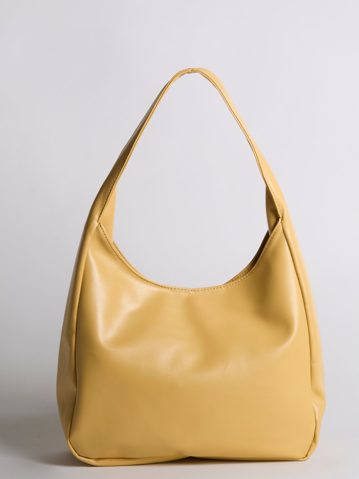 Simple Vegan Hobo Shoulder Bag - Empty Design