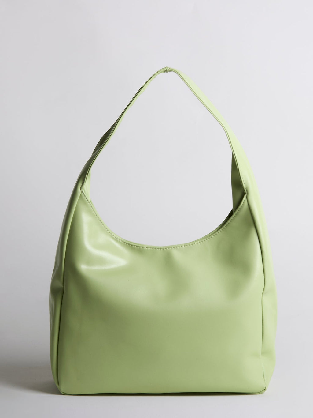 Simple Vegan Hobo Shoulder Bag - Empty Design