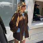 Valeria Premium Suede Trench Coat