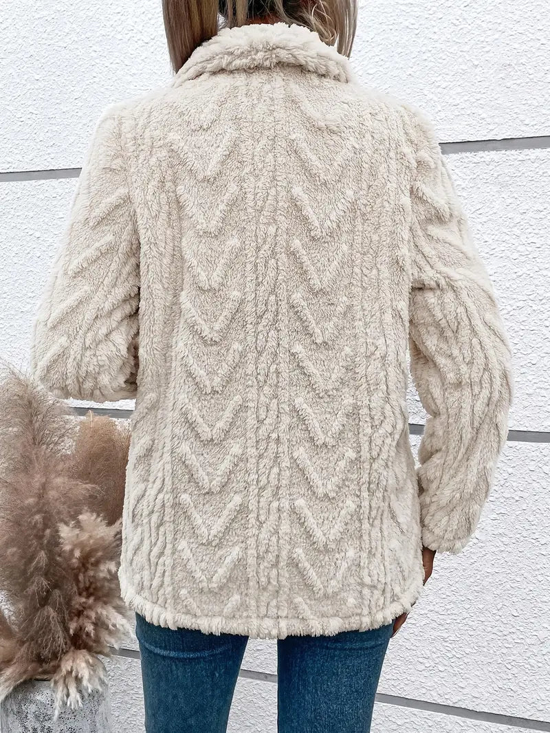 Elegant Women's Teddy Coat with Cozy Lining