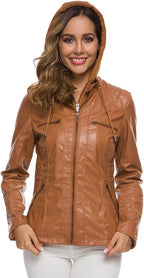 Tailored Women's Elegant Leather Biker Jacket