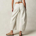 Women's Mid-Waist Wide Leg Denim Jeans