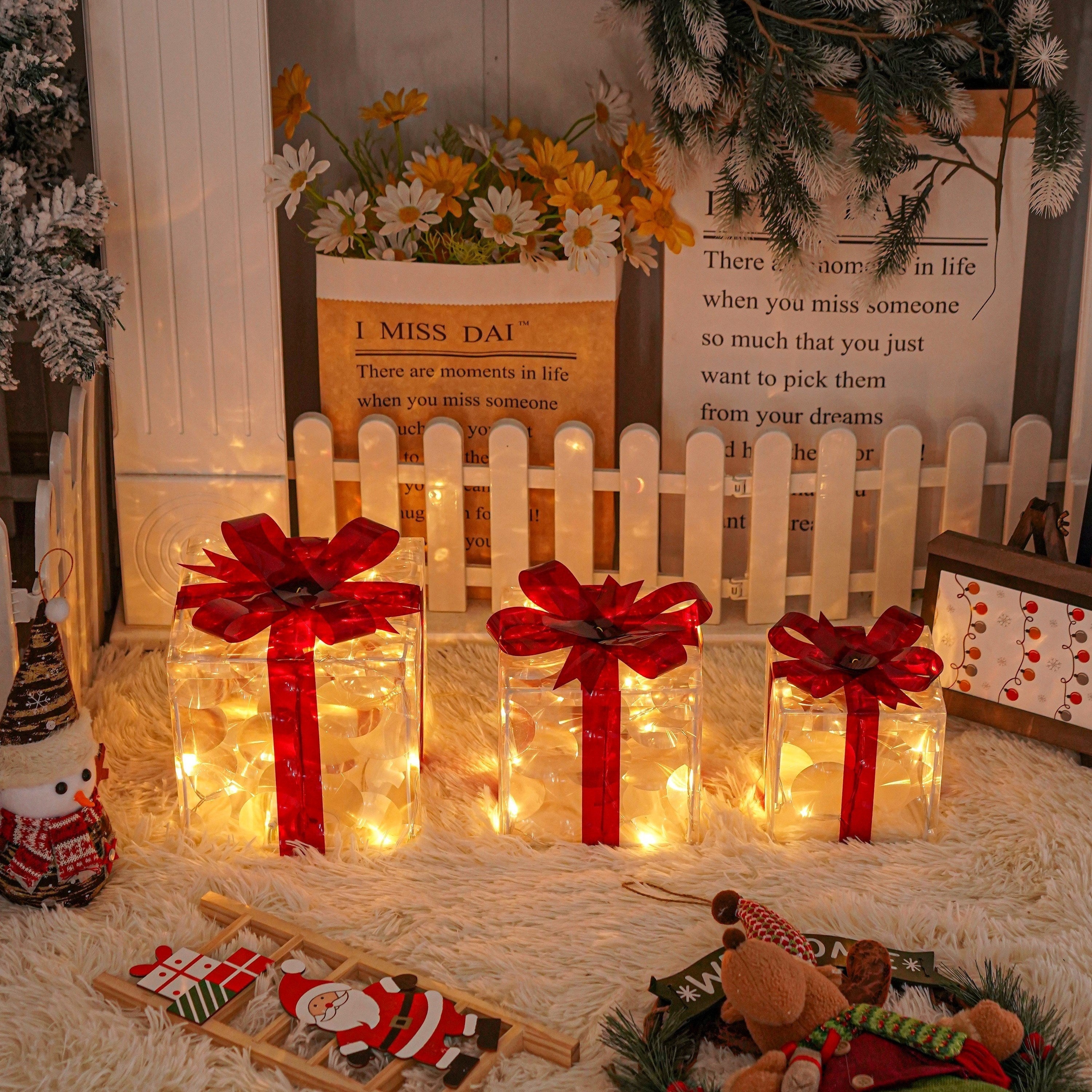 Christmas Decorative Gift Box Trio