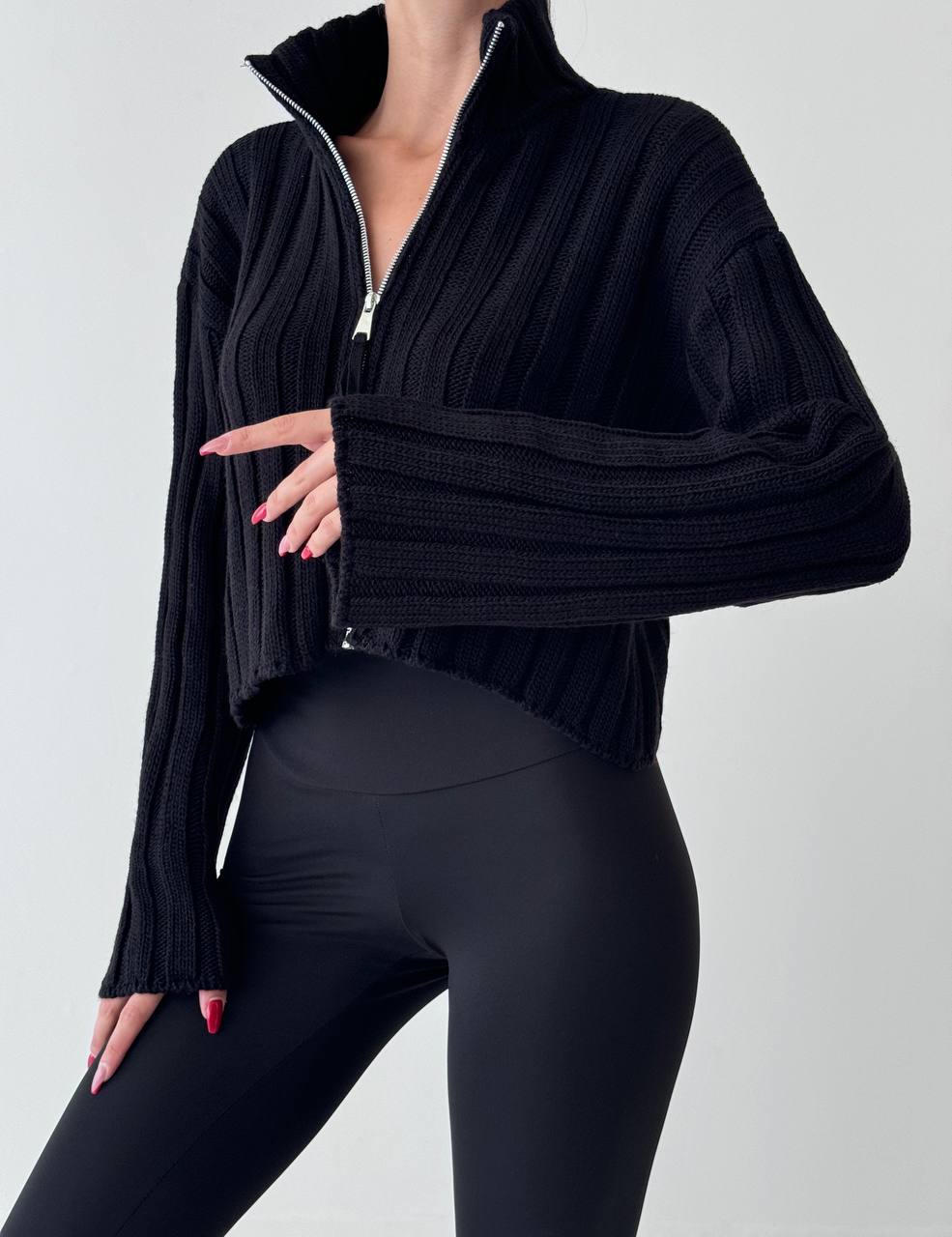LIV | Women's Zip-Up Knitted Cardigan