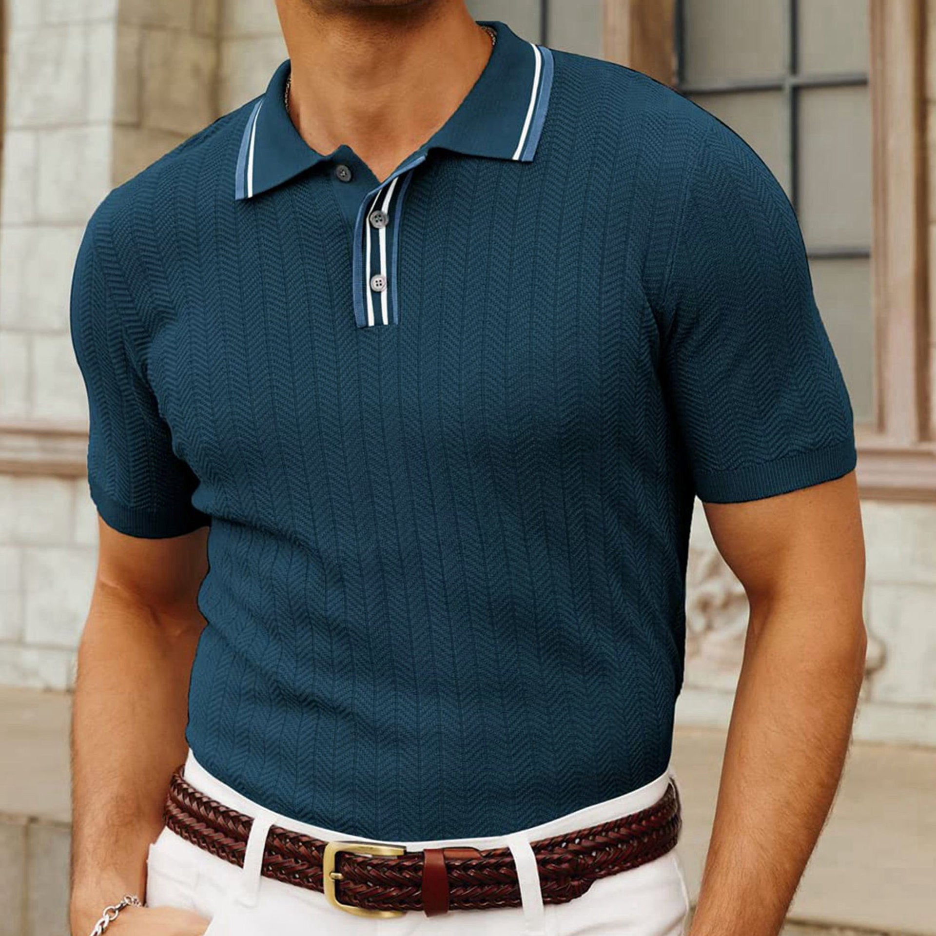 AMALFI Knitted Polo Shirt