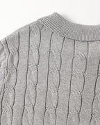 FLORENCE Cable Knit Polo Shirt