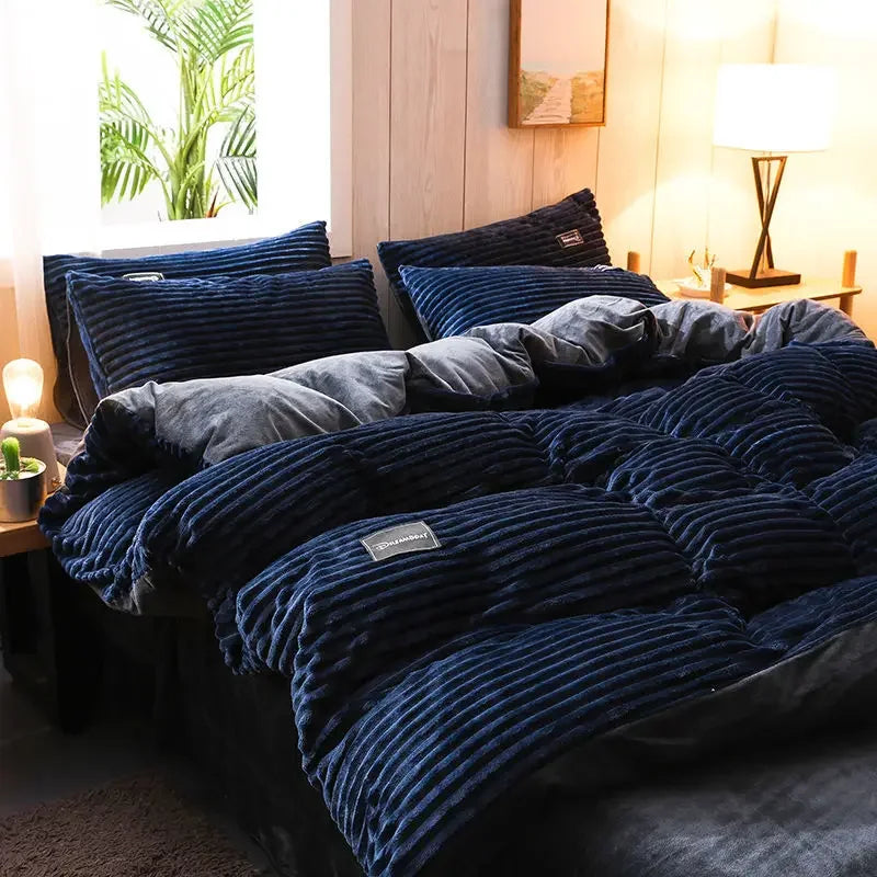 Cozy Velvet Fleece Duvet Cover for Winter