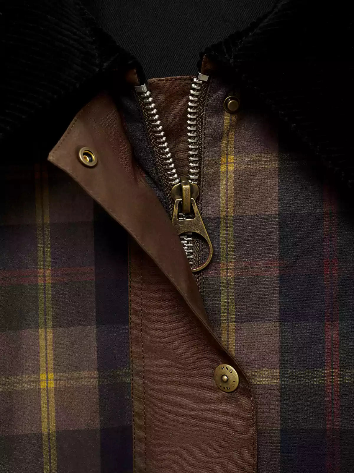 Plaid Straight Fit Women's Bomber Jacket