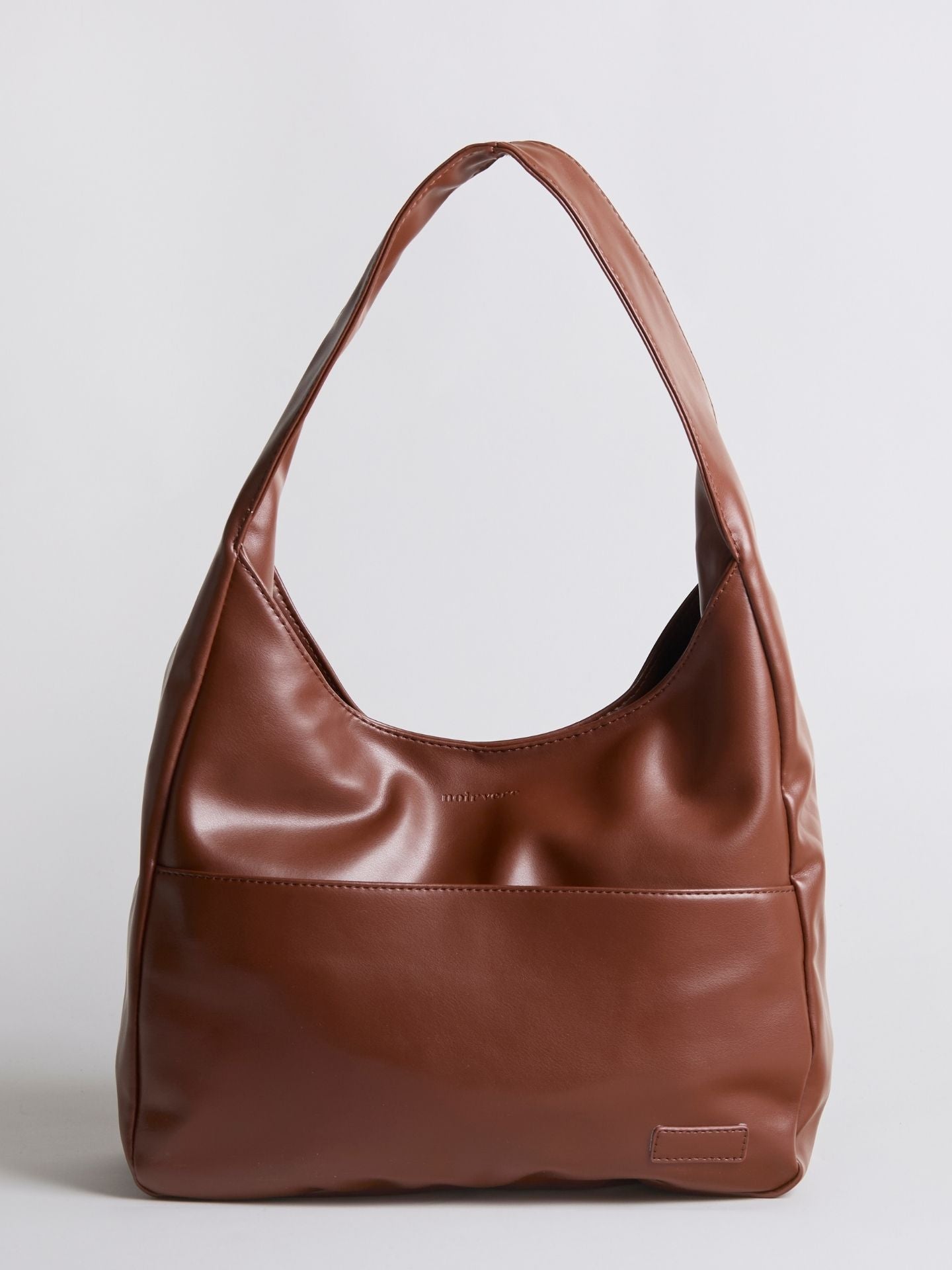 Simple Vegan Hobo Shoulder Bag - Empty Design