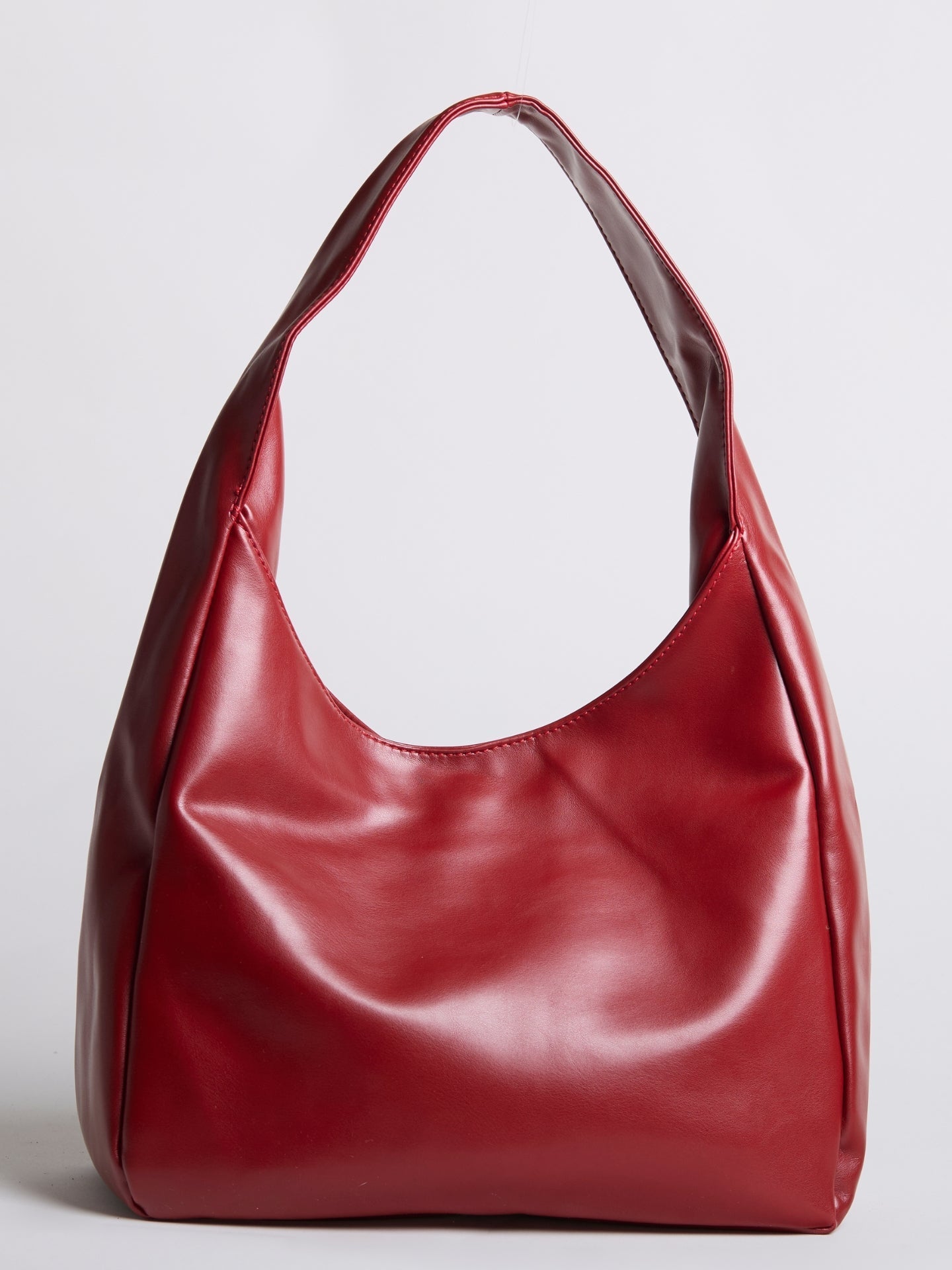 Simple Vegan Hobo Shoulder Bag - Empty Design