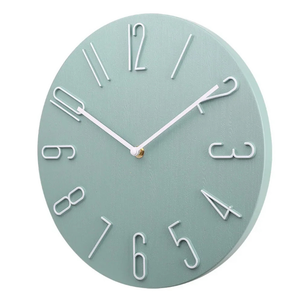 Chic Wall Clock with Vibrant Accents
