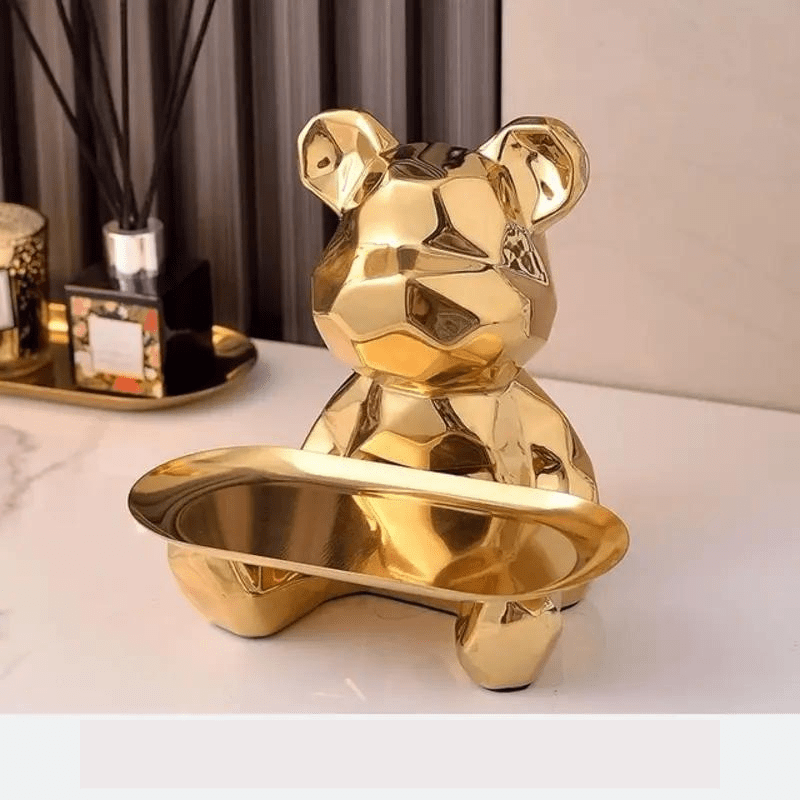 Elegant Geometric Bear - Stylish Storage and Organization