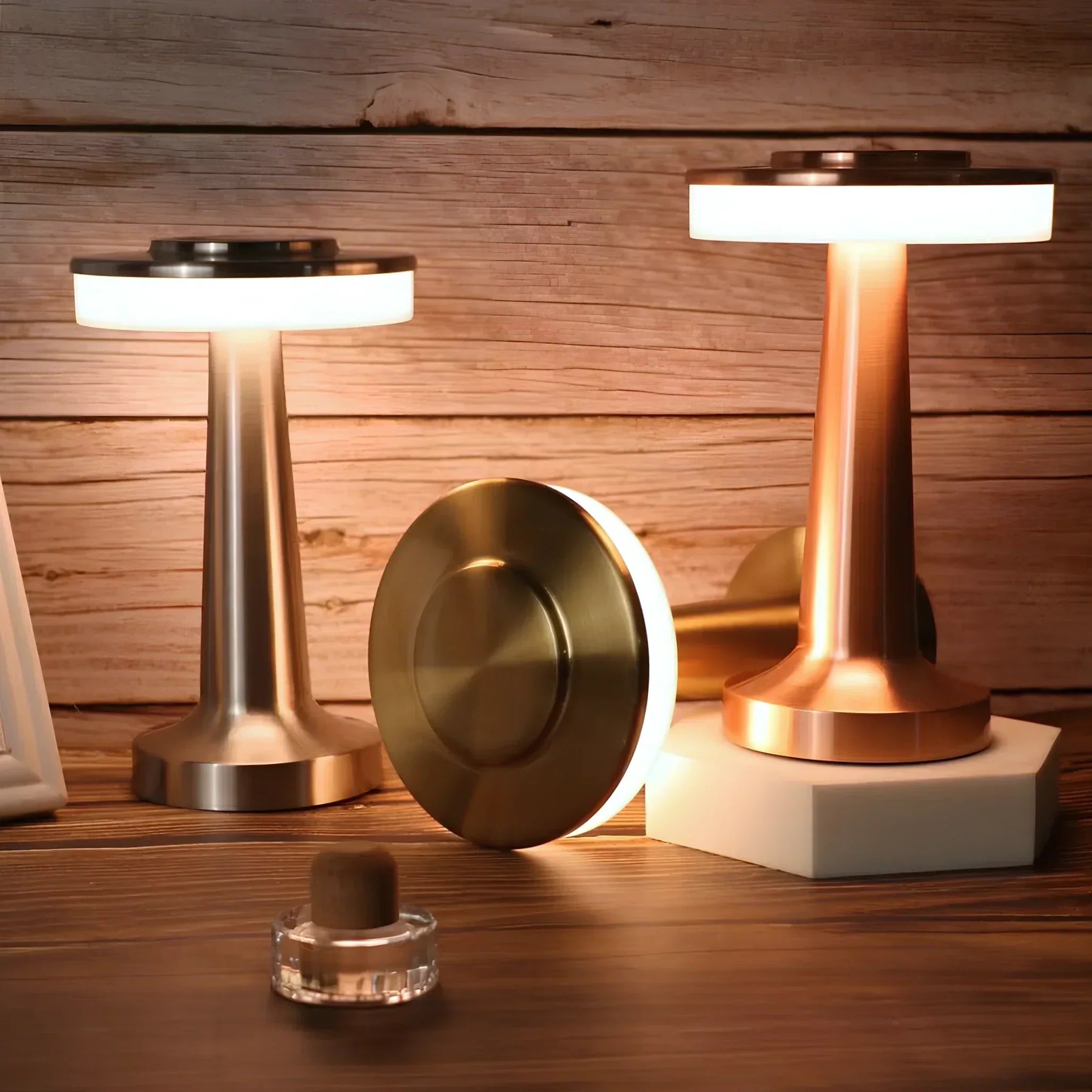 Vintage-Inspired Wireless Table Lamp - LumiBar