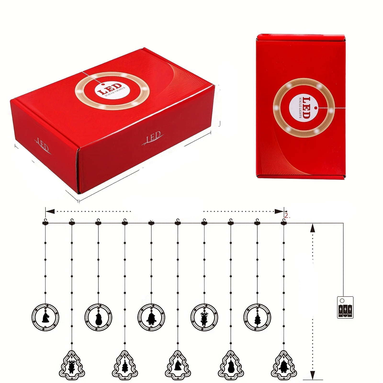 Illuminated Christmas Wish Ring with 10 Mini Figures