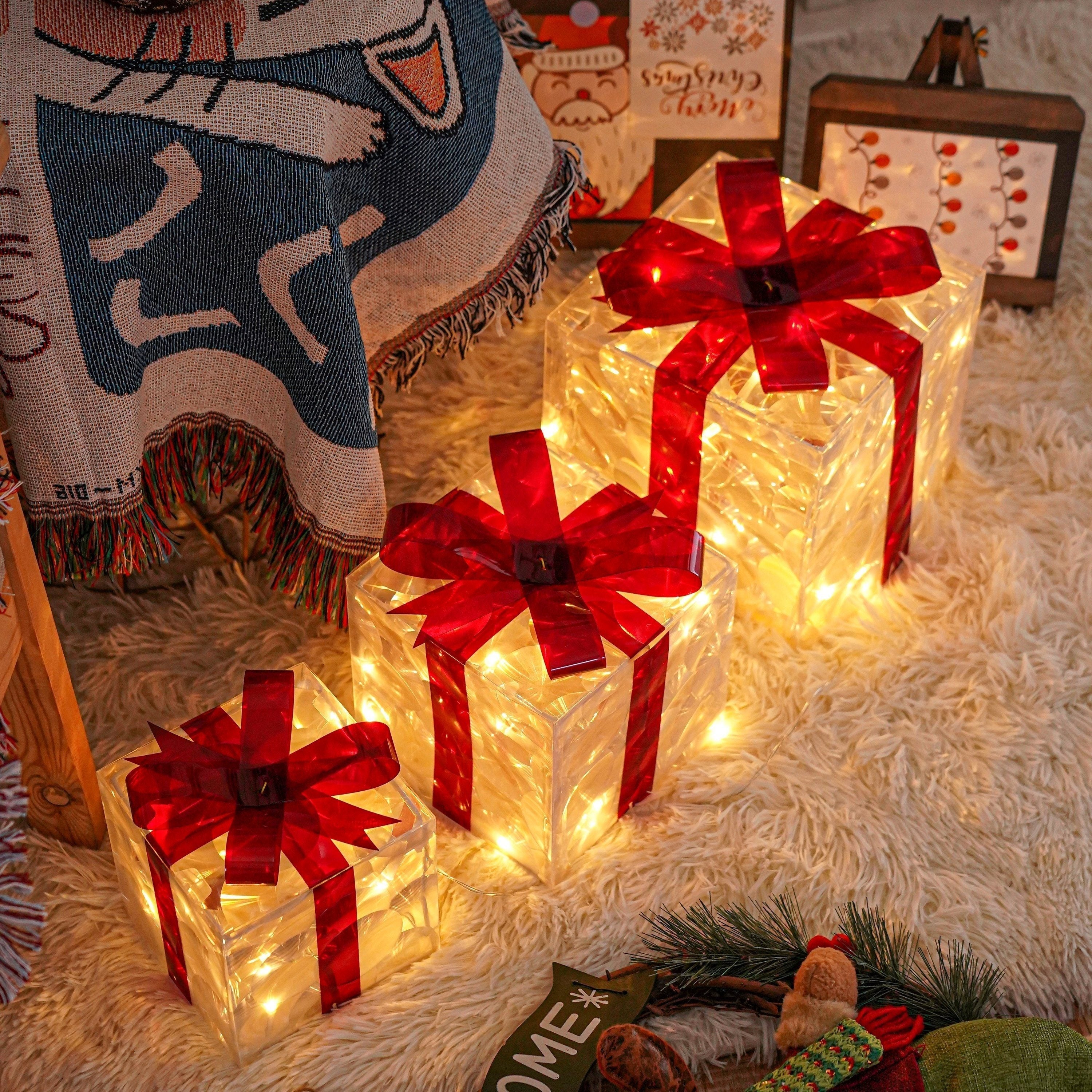Christmas Decorative Gift Box Trio