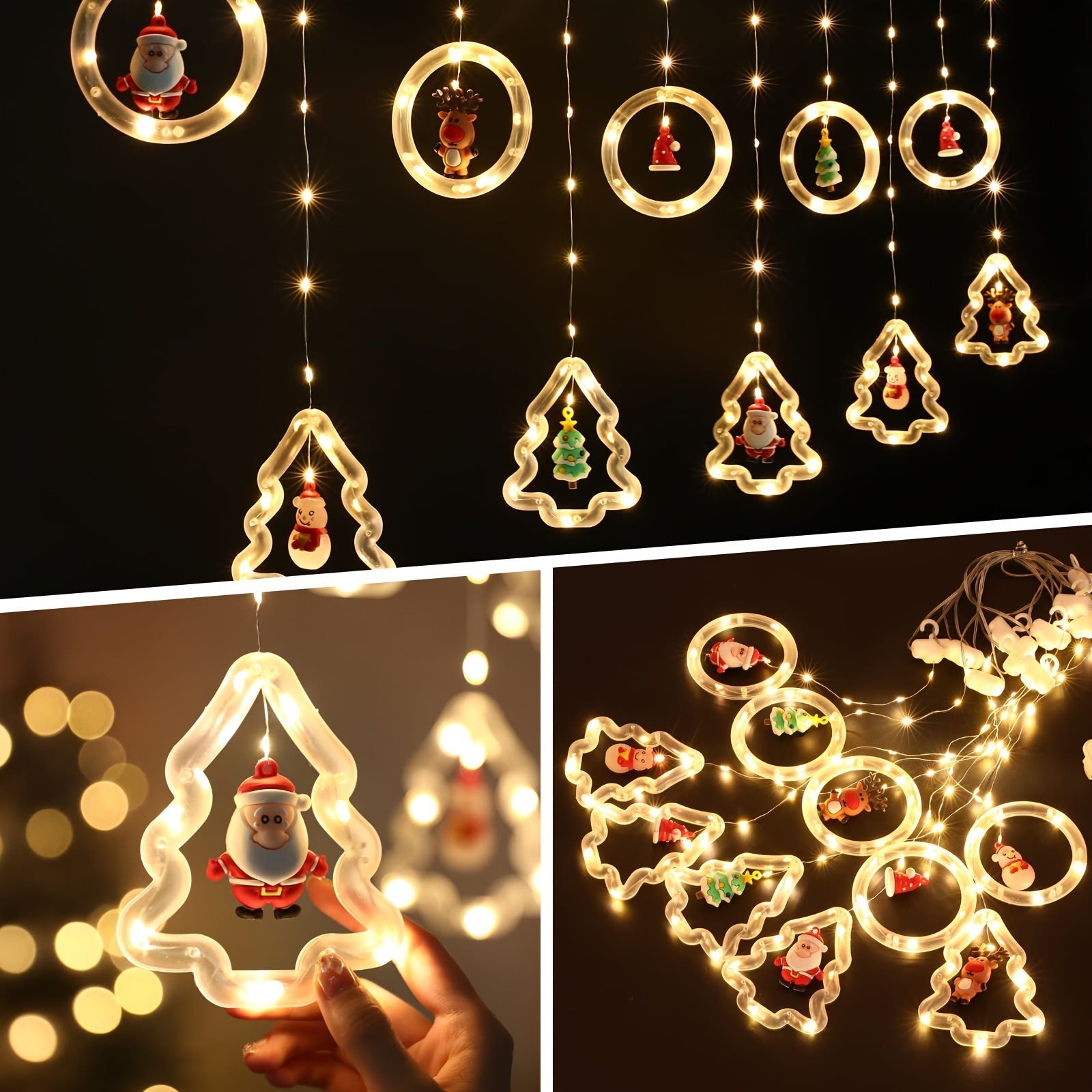 Illuminated Christmas Wish Ring with 10 Mini Figures