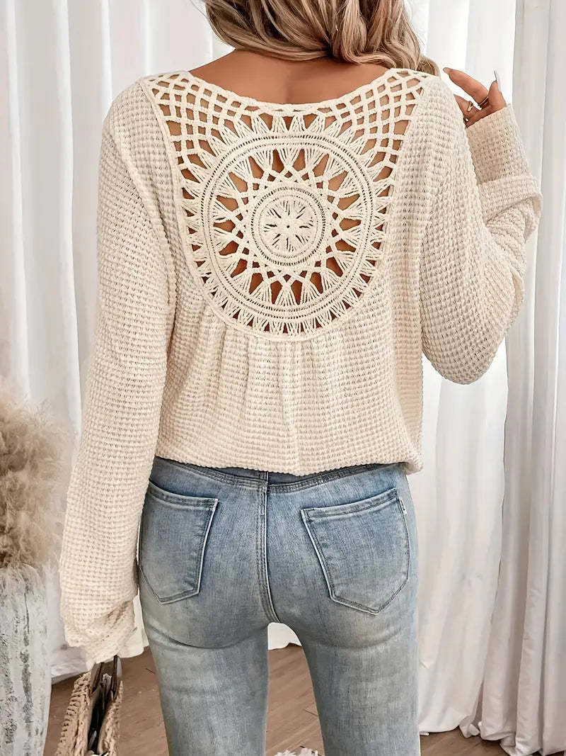 Chloé - Bohemian Crochet Knit Sweater
