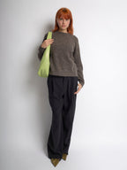 Simple Vegan Hobo Shoulder Bag - Empty Design