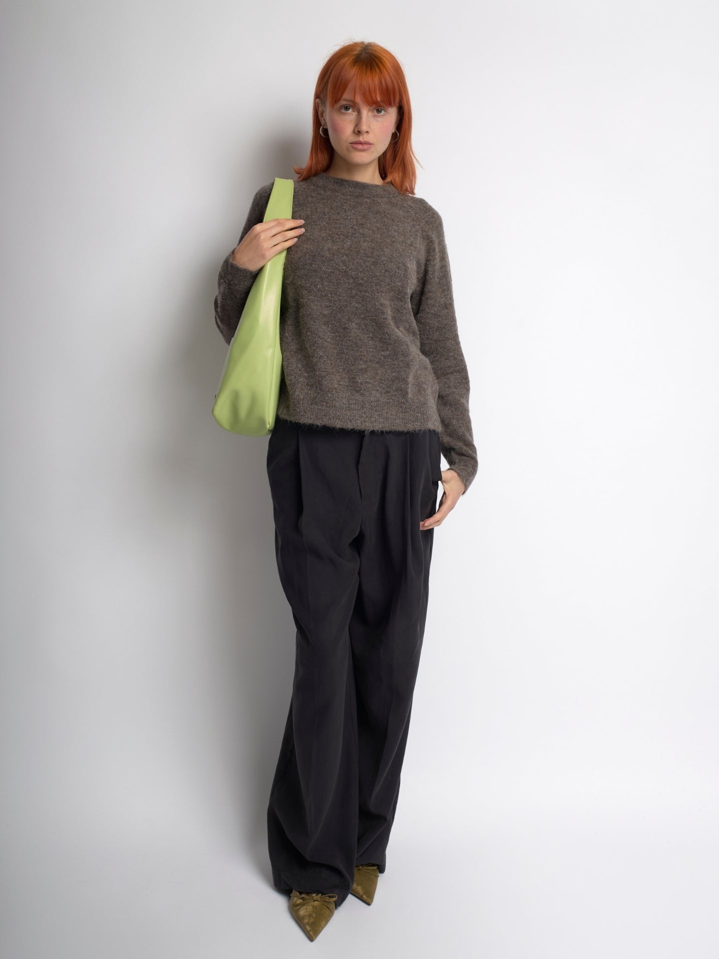 Simple Vegan Hobo Shoulder Bag - Empty Design