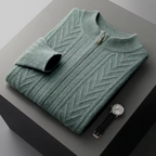 Verona Cashmere Knit Vest with Pattern