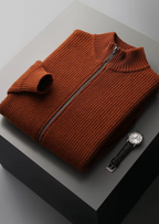 Luxurious Extra-Fine Merino Wool Ribbed Cardigan
