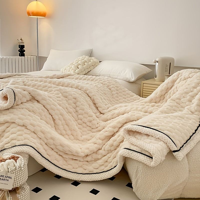 Cozy Lightweight Microfiber Blanket for Travel and Home Use