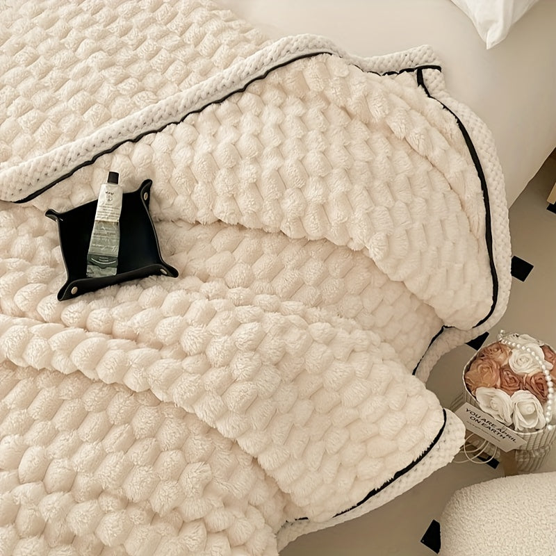 Cozy Lightweight Microfiber Blanket for Travel and Home Use