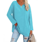 Women's Relaxed Fit V-Neck Oversized Sweater