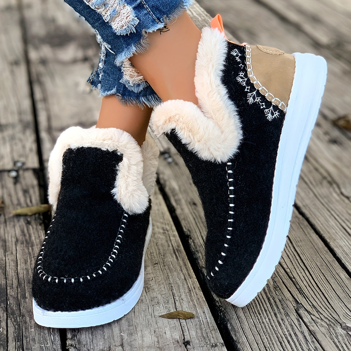 Women's Cozy Anti-Slip Winter Slippers with Plush Interior