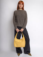 Simple Vegan Hobo Shoulder Bag - Empty Design