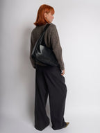 Simple Vegan Hobo Shoulder Bag - Empty Design