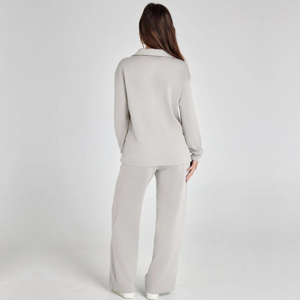 Eline | Premium Loungewear Set Featuring Cozy Trousers and V-Neck Design