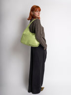 Simple Vegan Hobo Shoulder Bag - Empty Design