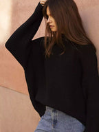 Cozy Oversized Knit Set for Women: Sweater and Mini Skirt Combo