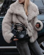 Plush Oversized Faux Fur Winter Coat for Women