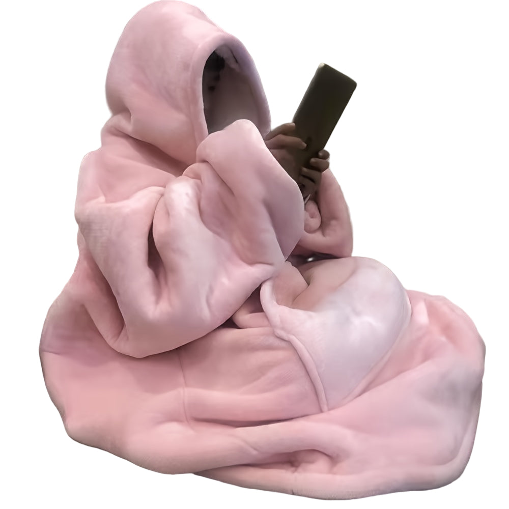 Versatile Hoodie Blanket Featuring a Spacious Kangaroo Pocket